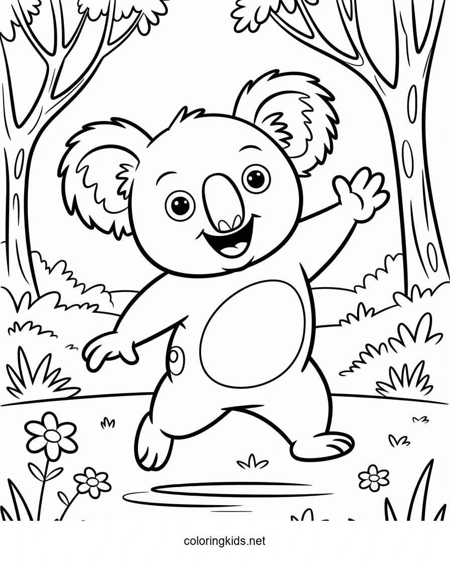 Blinky Bill cartoons coloring pages for kids, printa…