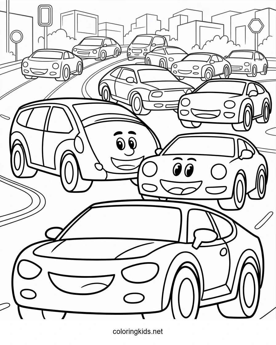 Cartoon Cars logo coloring pages online (Logos of ca…