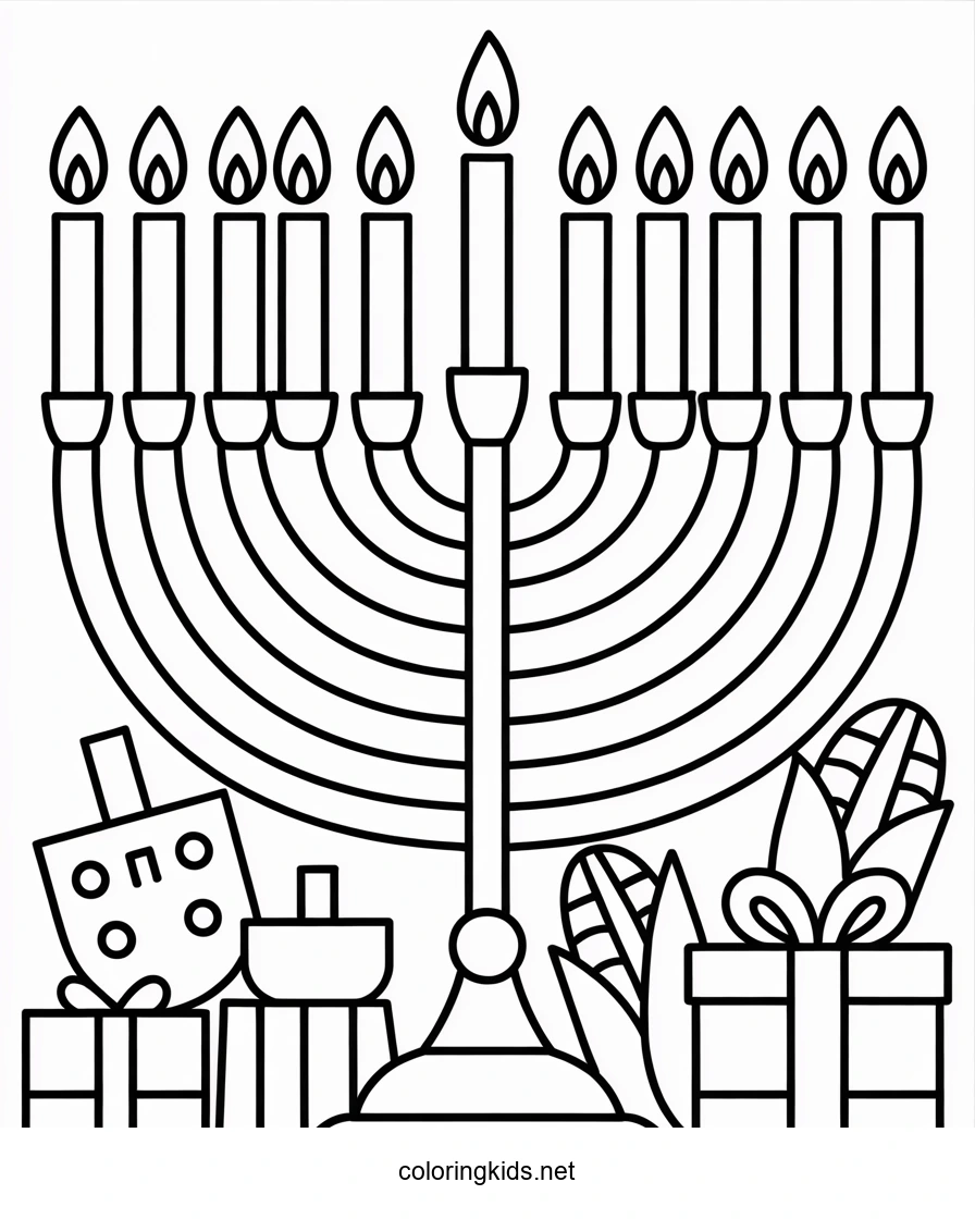 Kwanzaa and Chanukah holiday coloring pages for kids…