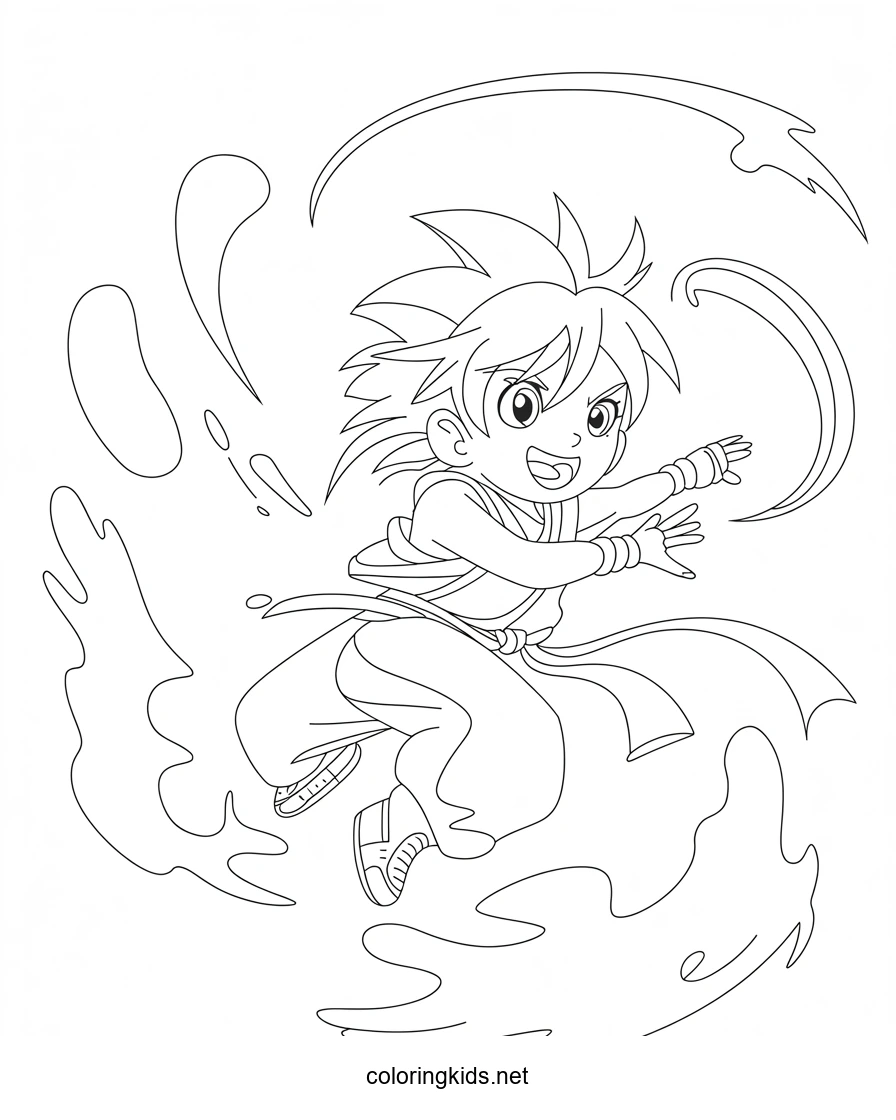 Maya from Redakai anime coloring pages for kids, pri…