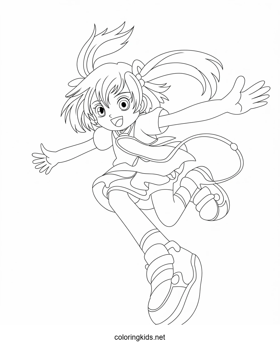 Mini Hotaru Shugo chara anime coloring pages for kid…