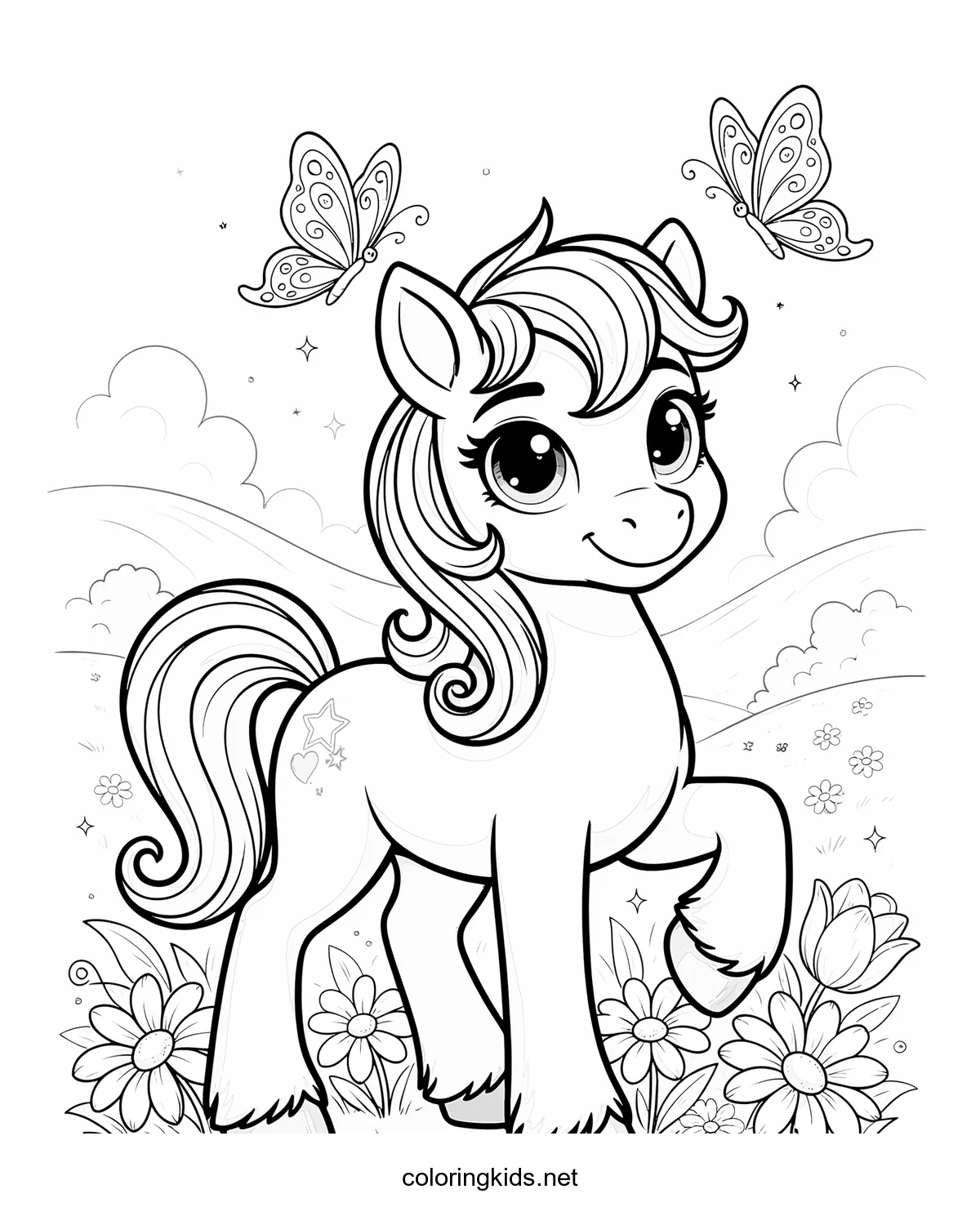 My Little Pony coloring pages for kids, printable free