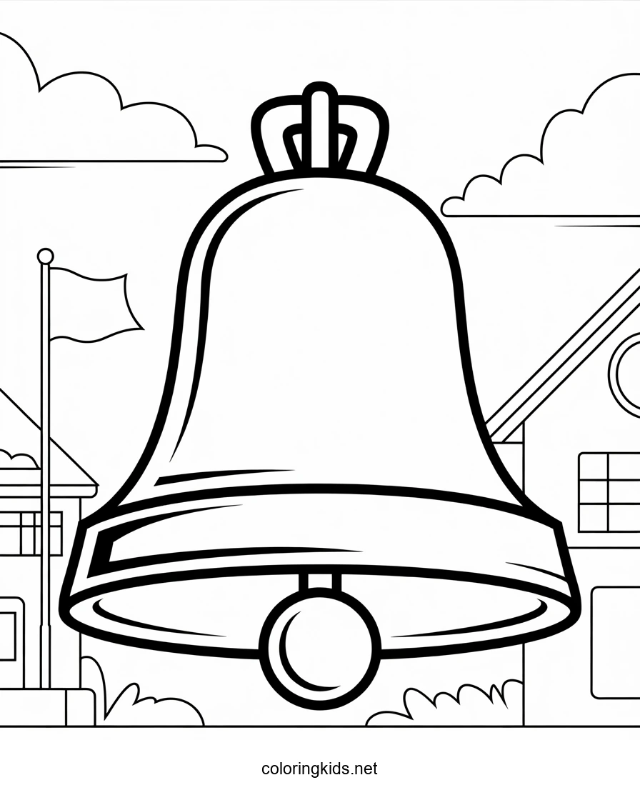 School bell coloring page, classes coloring page for…