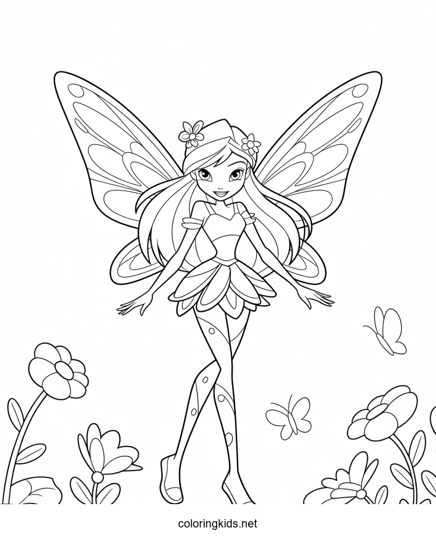 Musa Winx club coloring pages for girls, printable f…